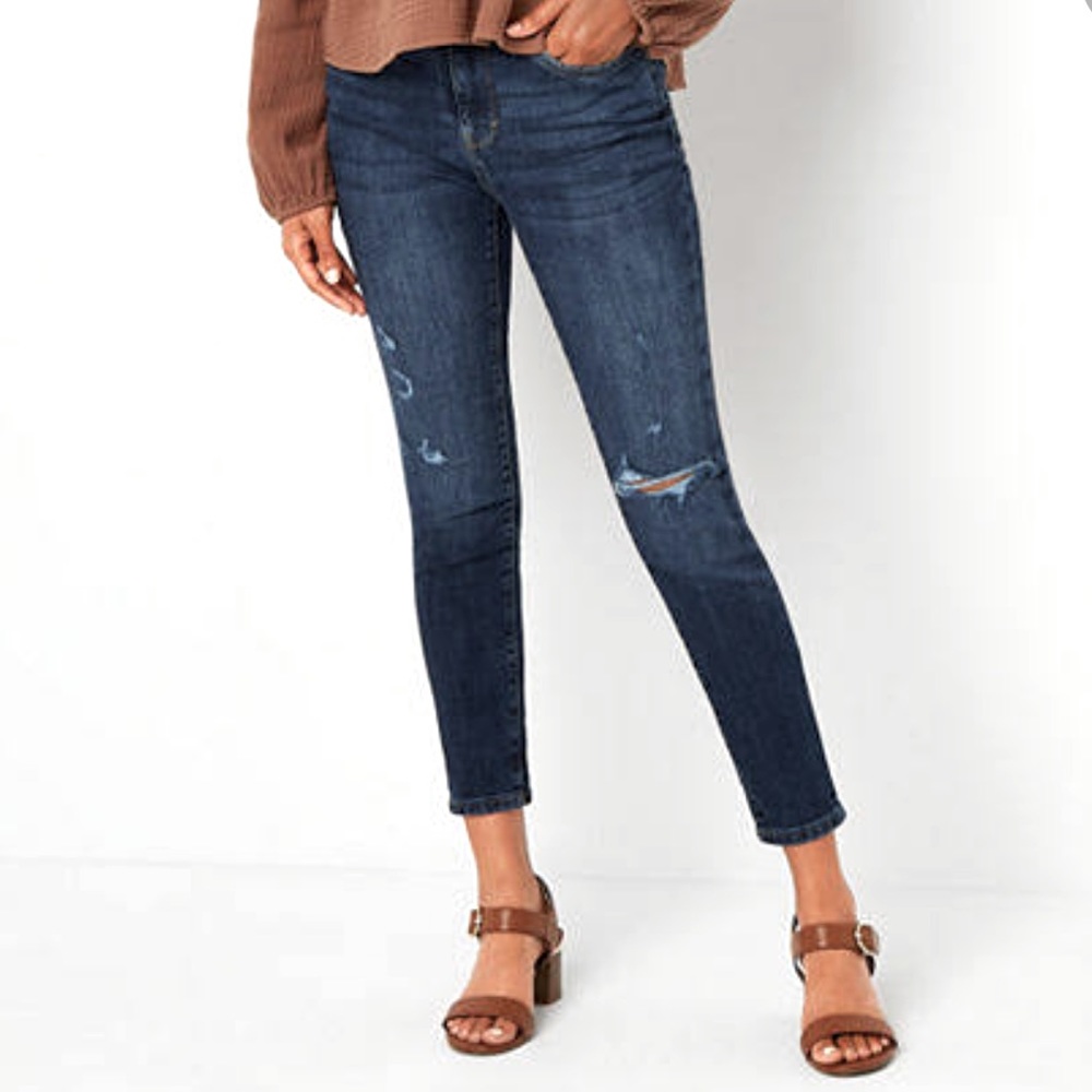Arizona Dark Blue Wash Jegging Crop Skinny Jean Size 5
